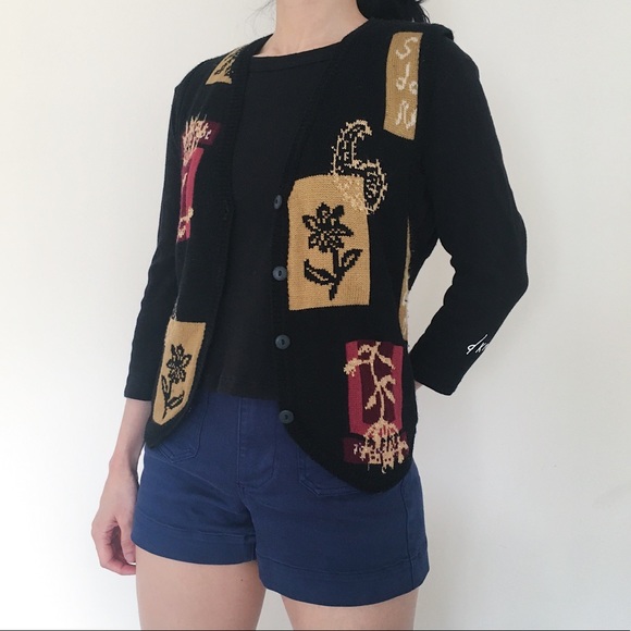 🌷 Vintage Cottagecore Knit Sweater Vest - Picture 3 of 10